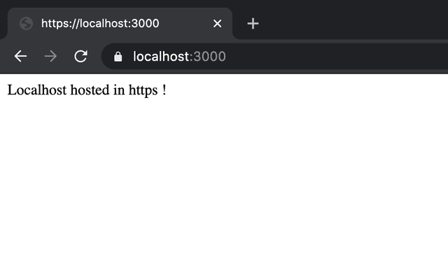 Test localhost in https
